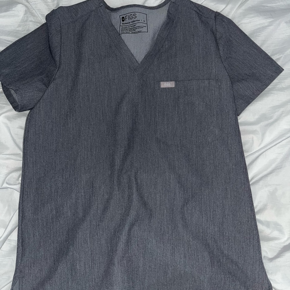 Figs Catarina one pocket scrub top grey size S